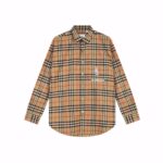 Áo Sơ mi Burberry dài tay Vintage thêu ngựa trắng