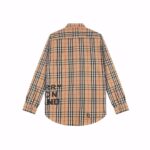 Áo sơ mi Burberry tay dài check print logo chữ