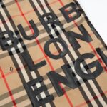 Áo sơ mi Burberry tay dài check print logo chữ