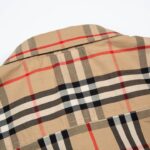 Áo sơ mi Burberry tay dài check print logo chữ