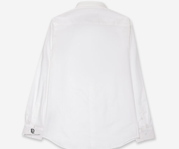 Áo Sơ Mi Burberry White siêu cấp họa tiết logo màu trắng