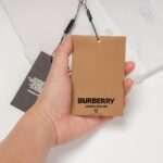 Áo Sơ Mi Burberry White siêu cấp họa tiết logo màu trắng