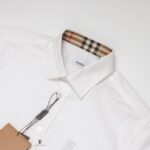 Áo Sơ Mi Burberry White siêu cấp họa tiết logo màu trắng