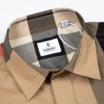 Áo Sơ mi tay dài Burberry Logo Print Patchwork Check Shirt