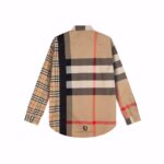 Áo Sơ mi tay dài Burberry Logo Print Patchwork Check Shirt