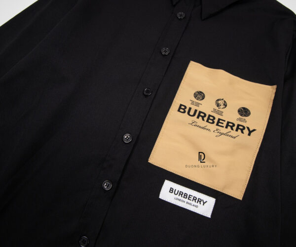 Áo Sơ mi tay dài Burberry Trafford with logo màu đen