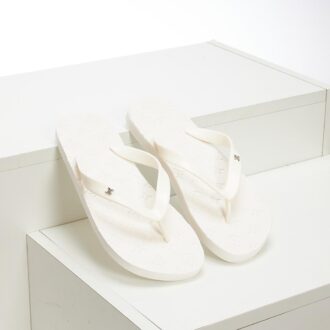 Dép tông Louis Vuitton màu trắng họa tiết logo nhỏ