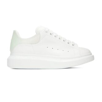 Giày Alexander McQueen màu trắng gót xanh nhạt Like Auth