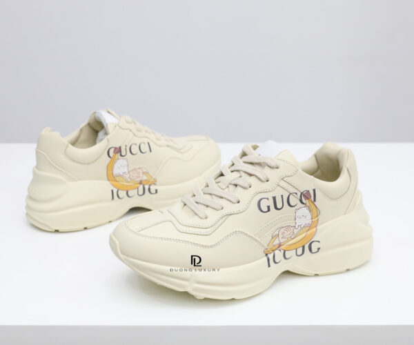 Giày Gucci Bananya Rhyton Sneaker họa tiết quả chuối Like Auth