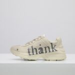 Giày Gucci Rhyton 'Think/Thank' Print Sneaker Like Auth