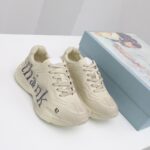 Giày Gucci Rhyton 'Think/Thank' Print Sneaker Like Auth