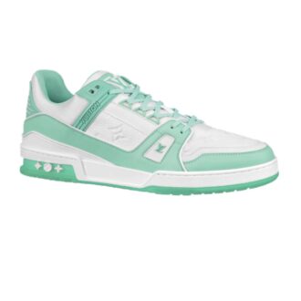 Louis Vuitton Trainer Green White Like Auth - mẫu giày bán chạy nhất trong mùa hè