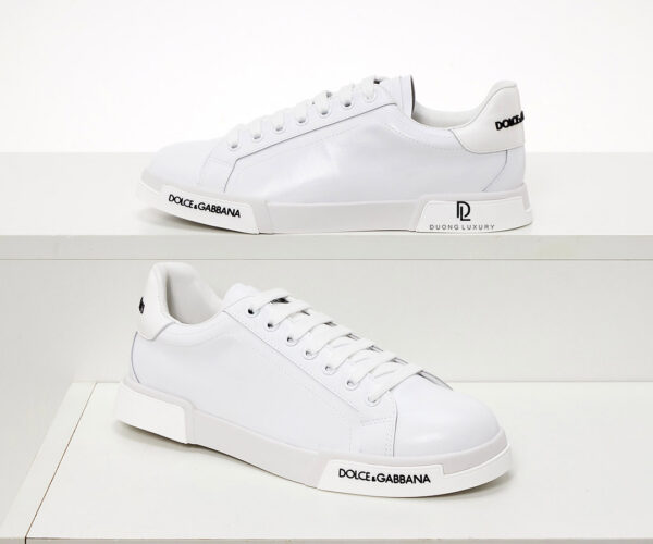 Giày sneaker Dolce & Gabbana màu trắng gót chữ đen