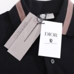 Áo Polo Dior Turquoise màu đen hoạ tiết in logo