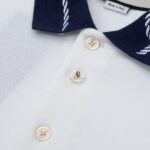 Áo Polo Gucci cổ thêu logo màu trắng Like Auth