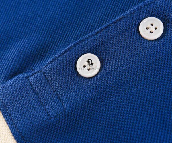 Áo Polo Gucci GG Embroidered Collar phối xanh Like Auth