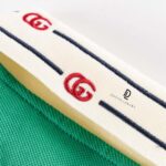 Áo Polo Gucci Green GG Embroidered màu trắng xanh