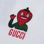 Áo Polo Gucci logo Patch white họa tiết quả dâu Like Auth