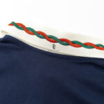 Áo Polo Gucci Stretch Cotton Piquet Polo With Embroidery Màu Xanh Navy