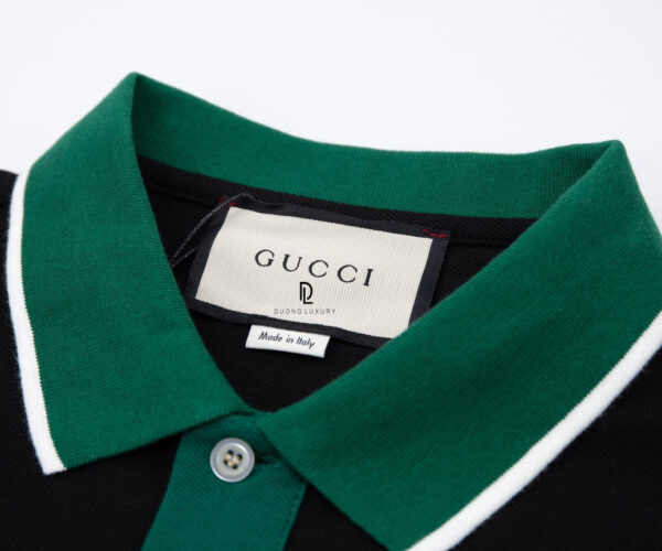 Áo Polo Gucci viền cổ xanh logo "The North Face"