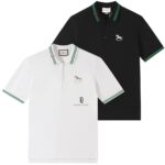 Áo Polo Gucci white họa tiết thêu ngựa màu trắng