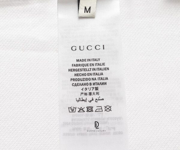 Áo Polo Gucci white họa tiết thêu ngựa màu trắng