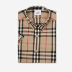 Áo sơ mi Burberry Poplin with Check Pattern họa tiết caro