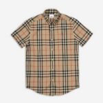 Áo sơ mi Burberry Poplin with Check Pattern họa tiết caro