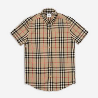 Áo sơ mi Burberry Poplin with Check Pattern họa tiết caro