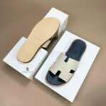 Dép Hermes Izmir Sandal đế gỗ lót xanh than Like Auth