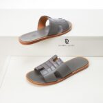 Dép Hermes Izmir Sandal Like Auth đế gỗ tag vân cá sấu