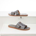 Dép Hermes Izmir Sandal Like Auth đế gỗ tag vân cá sấu