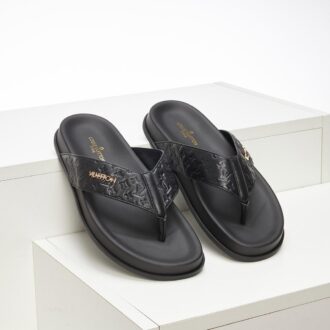 Dép tông Louis Vuitton đế đúc họa tiết hoa chìm