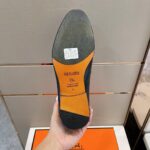 Giày Hermes Gentleman Loafer màu đen logo ngang Like Auth