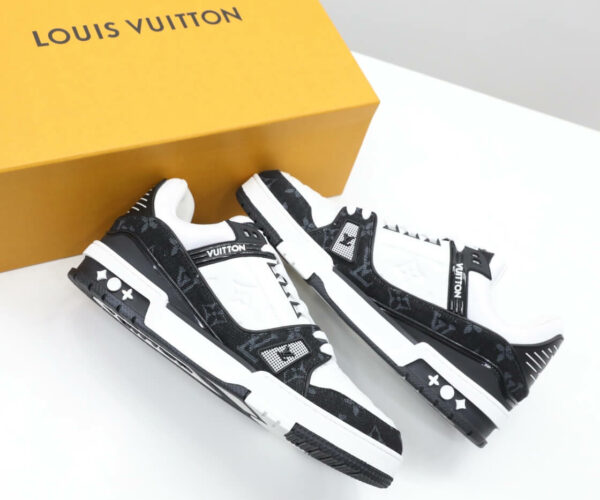 Giày Louis Vuitton LV Monogram Black Denim hoa đen Like Auth