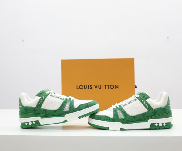 Giày Louis Vuitton LV Monogram Green Denim xanh lá Like Auth