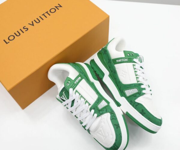 Giày Louis Vuitton LV Monogram Green Denim xanh lá Like Auth
