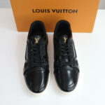 Giày Louis Vuitton LV Trainer Black Glaze họa tiết vân rạn like auth