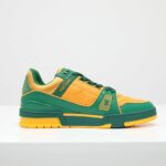 Giày Louis Vuitton LV Trainer Green Orange Like Auth