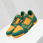 Giày Louis Vuitton LV Trainer Green Orange Like Auth