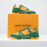 Giày Louis Vuitton LV Trainer Green Orange Like Auth