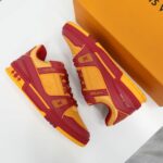 Giày Louis Vuitton LV Trainer Red Orange White Like Auth