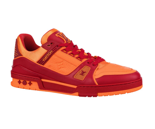 Giày Louis Vuitton LV Trainer Red Orange White Like Auth