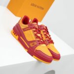 Giày Louis Vuitton LV Trainer Red Orange White Like Auth