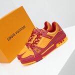 Giày Louis Vuitton LV Trainer Red Orange White Like Auth