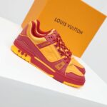 Giày Louis Vuitton LV Trainer Red Orange White Like Auth