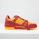 Giày Louis Vuitton LV Trainer Red Orange White Like Auth