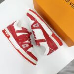 Giày Louis Vuitton LV Trainer Red White Like Auth