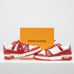 Giày Louis Vuitton LV Trainer Red White Like Auth