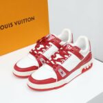 Giày Louis Vuitton LV Trainer Red White Like Auth